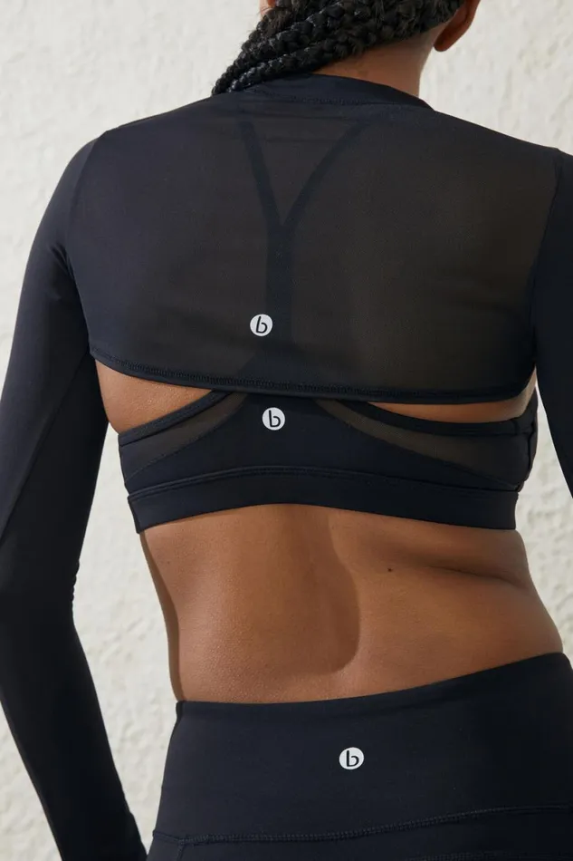 Women Tops Cotton On Ultra Luxe Mesh Shrug Black