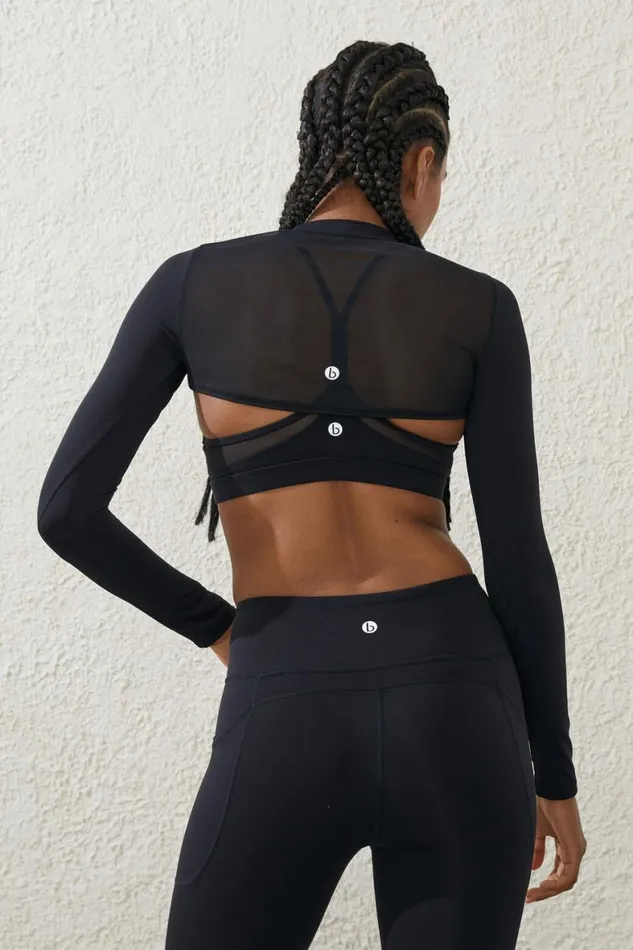 Women Tops Cotton On Ultra Luxe Mesh Shrug Black