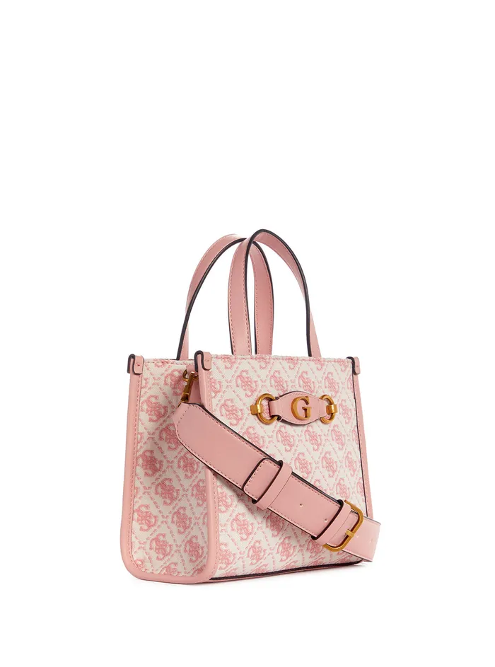 Women Tote Bags GUESS Salmon Logo Izzy Mini Tote Bag