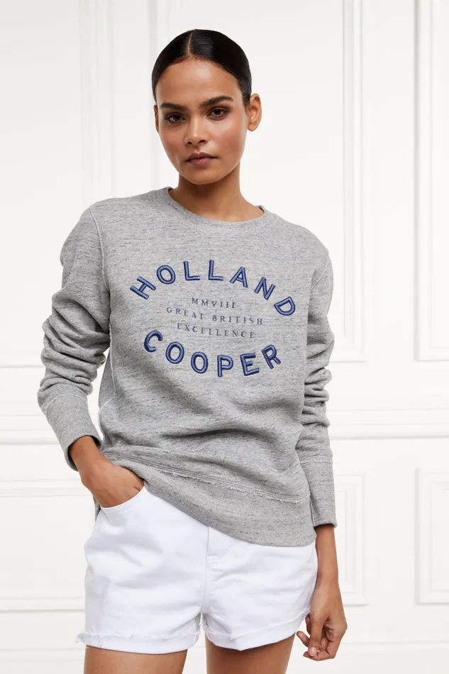 Women Varsity Crew Grit Marl Holland Cooper Sweatshirts
