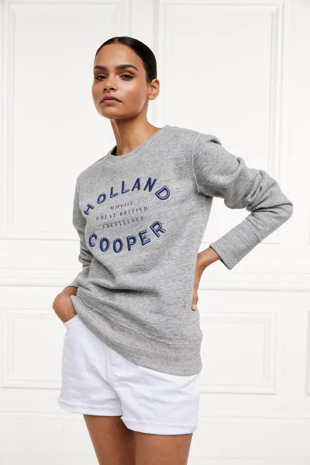 Women Varsity Crew Grit Marl Holland Cooper Sweatshirts Women Varsity Crew Grit Marl Holland Cooper Sweatshirts