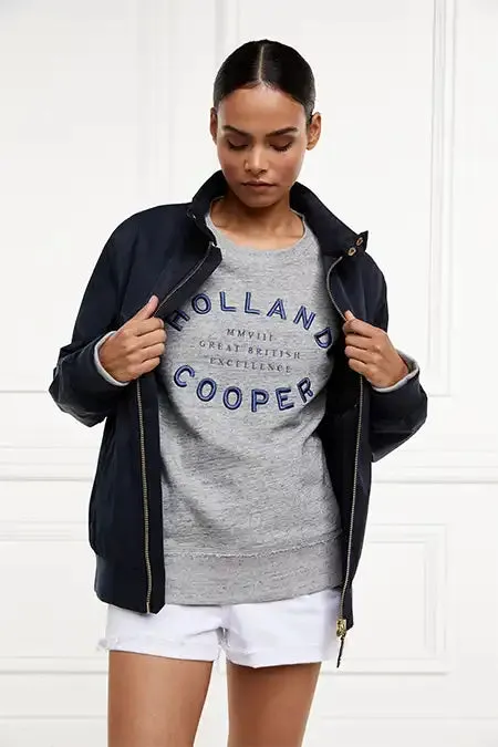 Women Varsity Crew Grit Marl Holland Cooper Sweatshirts Women Varsity Crew Grit Marl Holland Cooper Sweatshirts