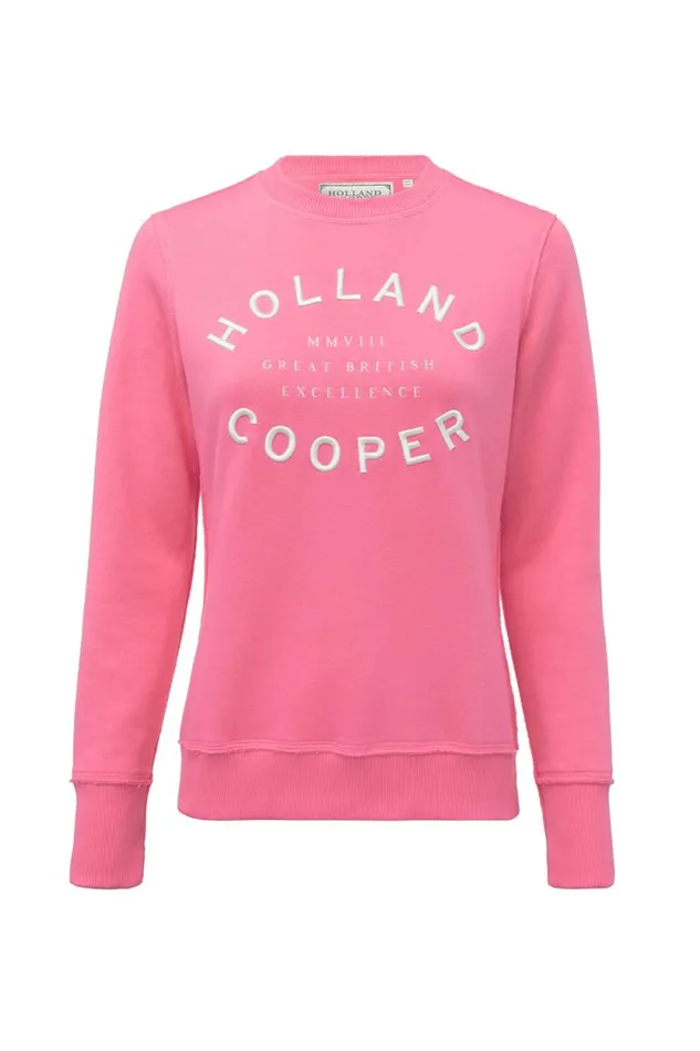 Women Varsity Crew Peony Pink Holland Cooper Sweatshirts