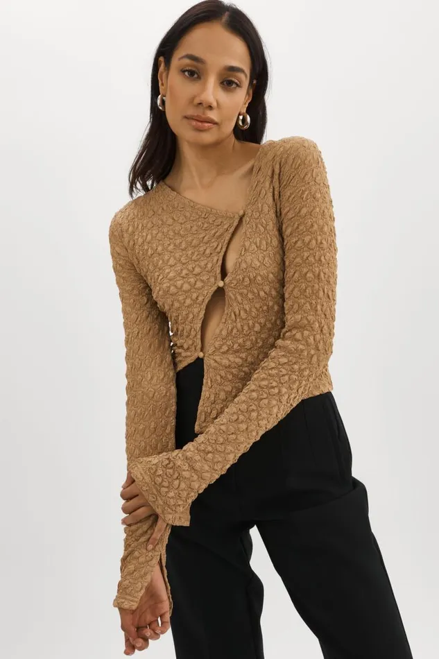 Women VENERA CutOut Top Wheat LAMARQUE Tops