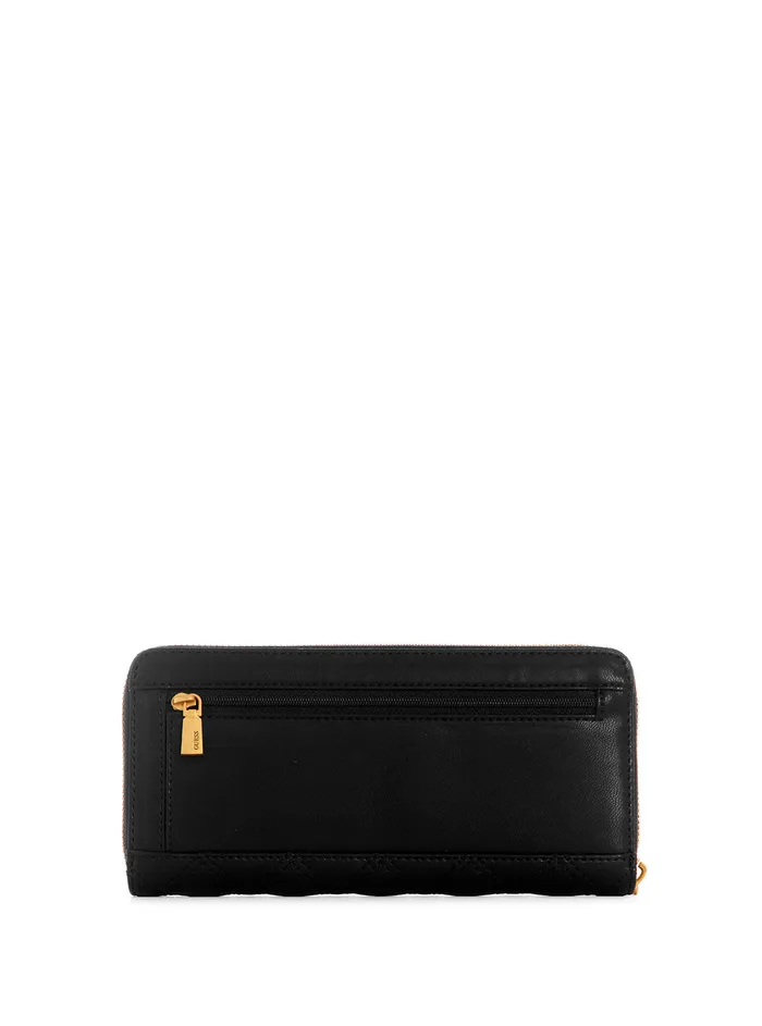 Women Wallets GUESS Black Giully Quilted Large Wallet