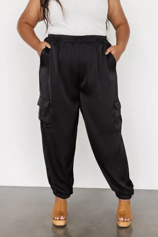 Women William Satin Jogger Pants Black Baltic Born Pants Women William Satin Jogger Pants Black Baltic Born Pants