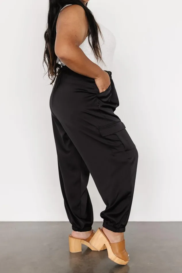 Women William Satin Jogger Pants Black Baltic Born Pants Women William Satin Jogger Pants Black Baltic Born Pants