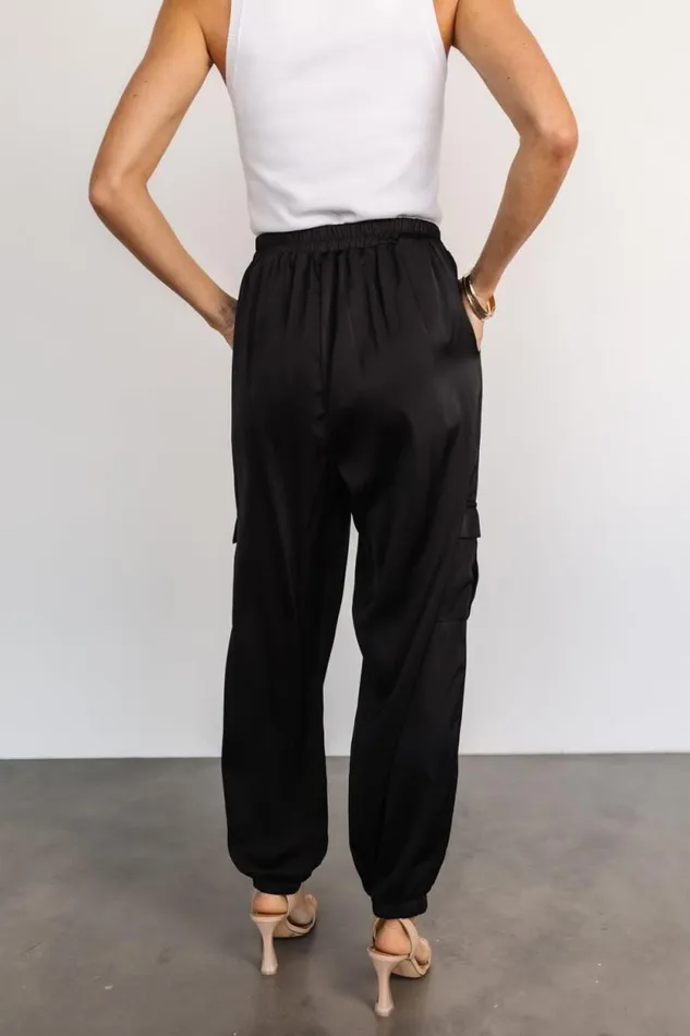 Women William Satin Jogger Pants Black Baltic Born Pants Women William Satin Jogger Pants Black Baltic Born Pants