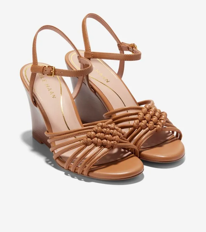 Women Women039s JITNEY KNOT WEDGE Brown Cole Haan Sandals