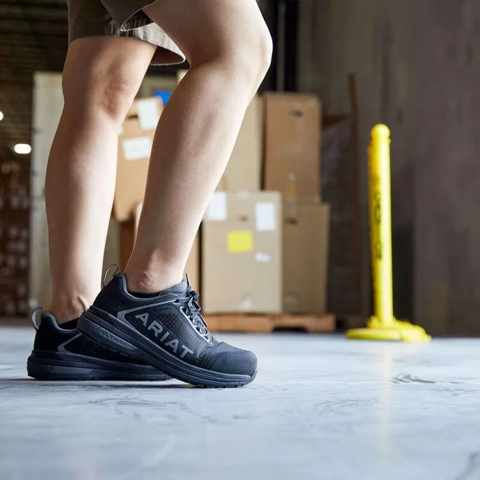 Women Work Boots and Shoes Ariat Outpacetrade Composite Toe Safety Shoe Black Women Work Boots and Shoes Ariat Outpacetrade Composite Toe Safety Shoe Black