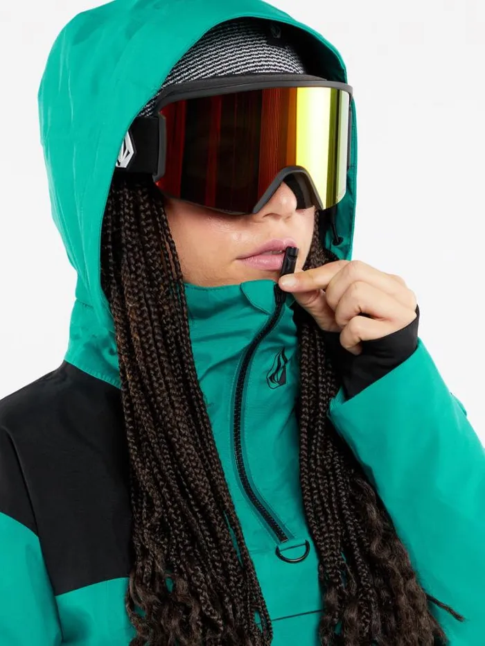 Womens Jackets Volcom Fern Insulated Gore Pullover 8211 Vibrant Green