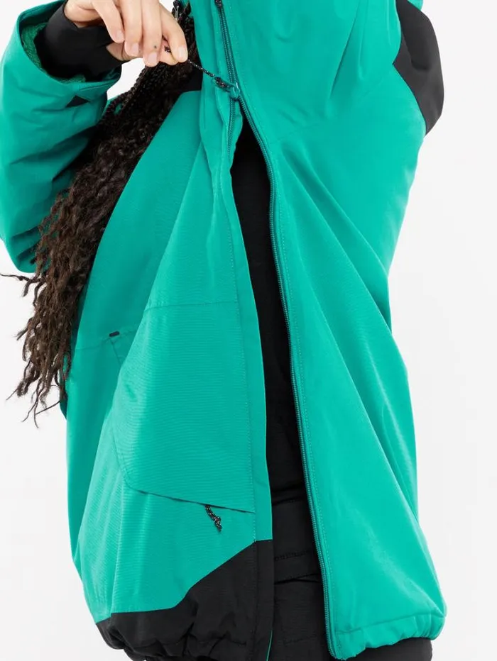 Womens Jackets Volcom Fern Insulated Gore Pullover 8211 Vibrant Green