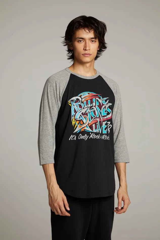 Womens Music Chaser Brand Rolling Stones Live 03978 Basball Raglan Tee