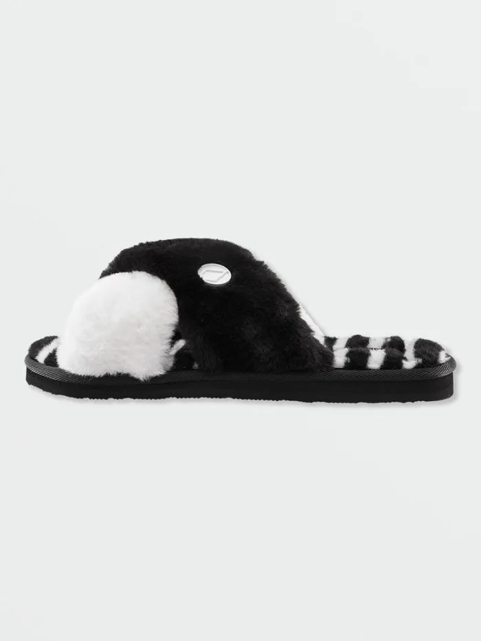 Womens Slippers Volcom Lived In Lounge Slippers 8211 Black White