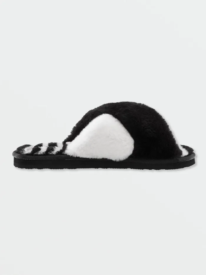 Womens Slippers Volcom Lived In Lounge Slippers 8211 Black White