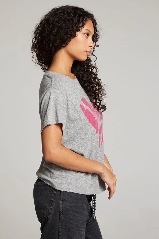 Womens Tops Chaser Brand Broken Heart Tee