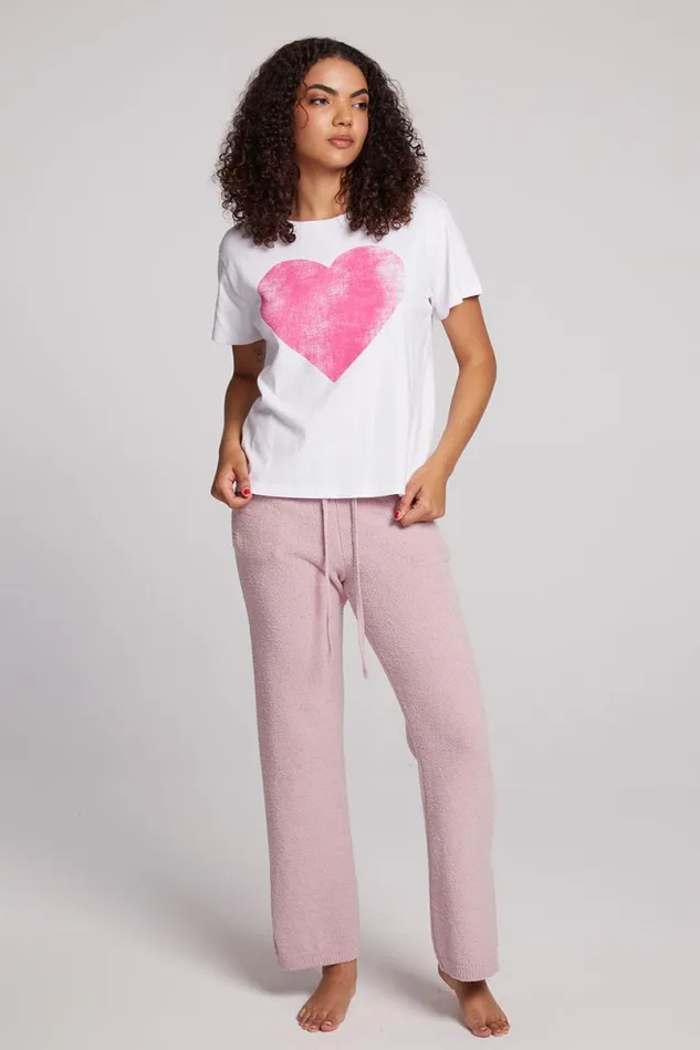 Womens Tops Chaser Brand Heart Tee
