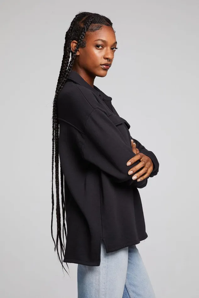 Womens Tops Chaser Brand Hyde Licorice Button Down