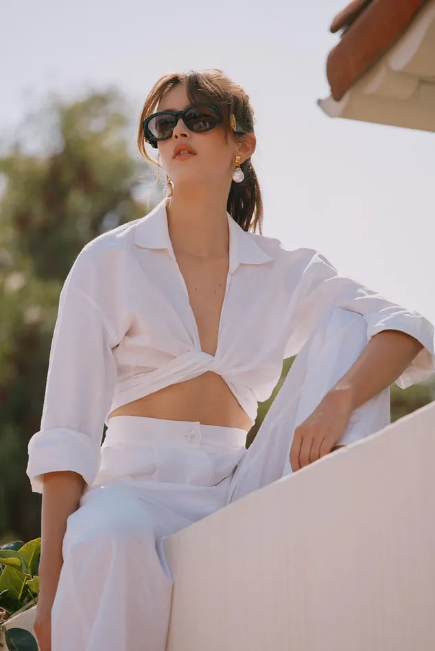 Womens Tops Chaser Brand Portofino White Top
