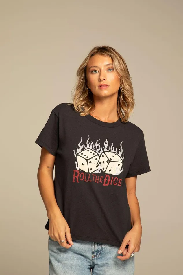 Womens Tops Chaser Brand Roll The Dice Tee