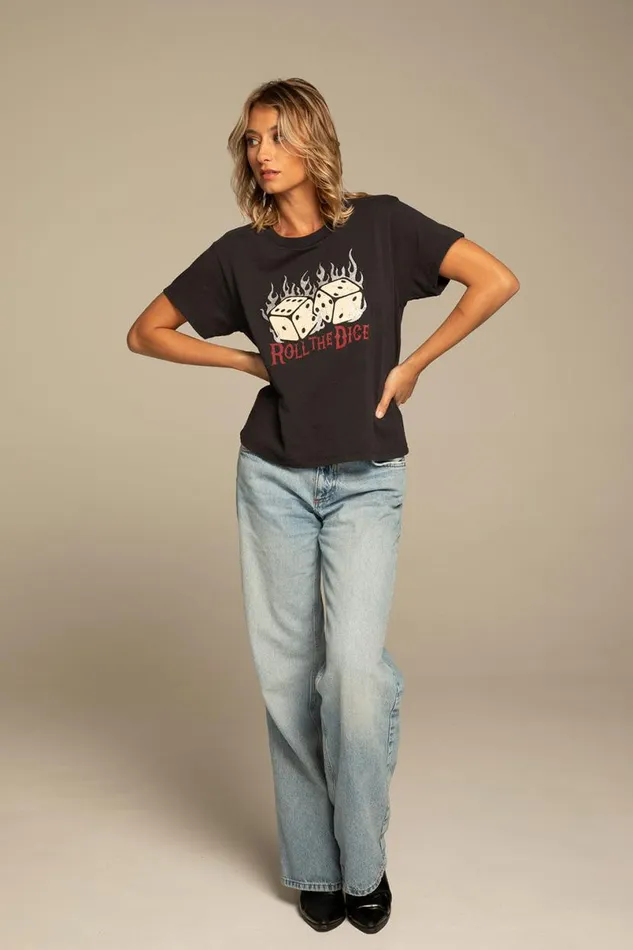 Womens Tops Chaser Brand Roll The Dice Tee