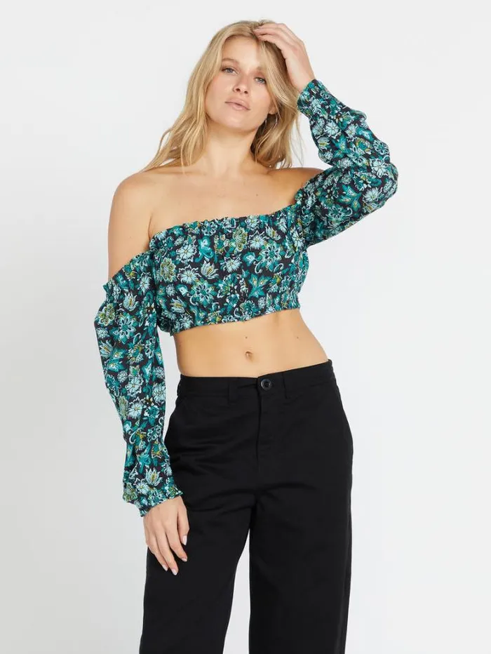 Womens Tops Volcom Beau Beau Top 8211 Vintage Black
