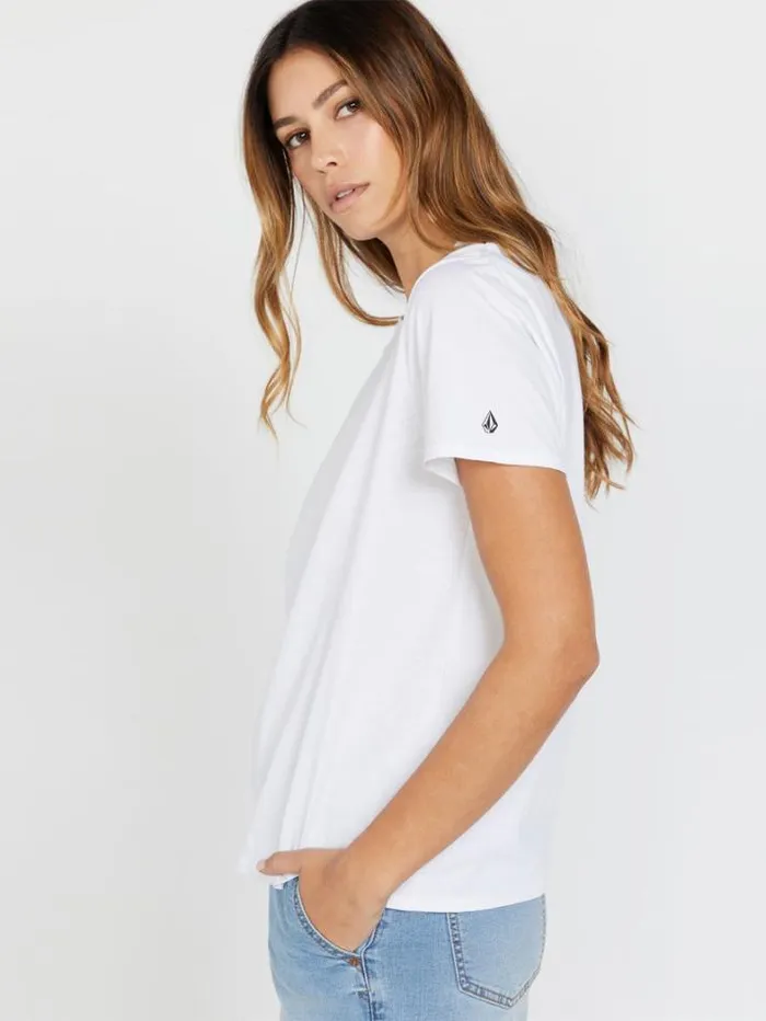 Womens Tops Volcom One Of Each Boyfriend Tee 8211 White
