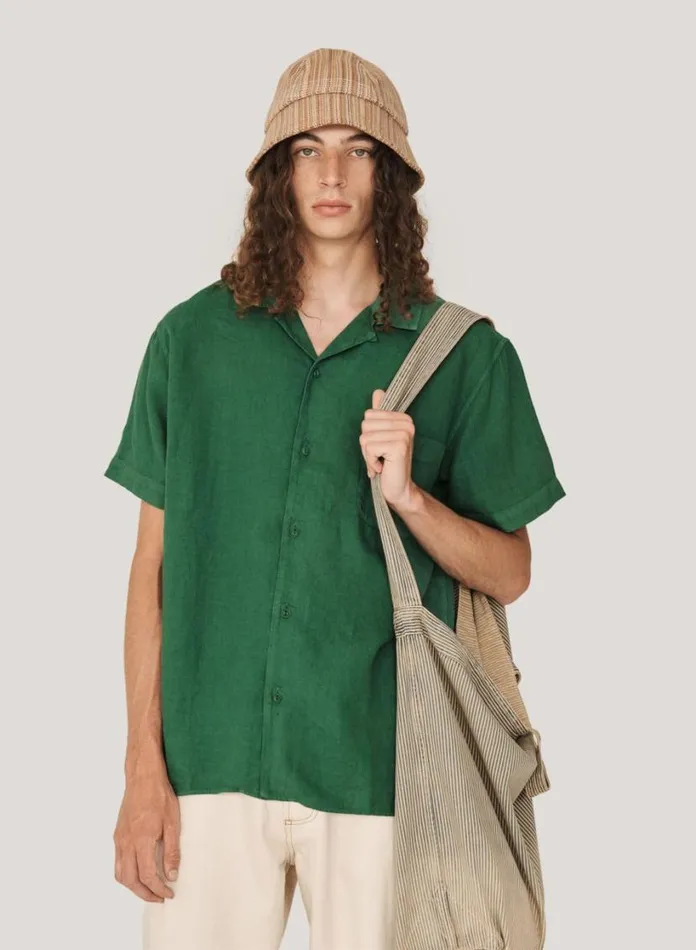 YMC Malick Shirt Green Mens Shirts